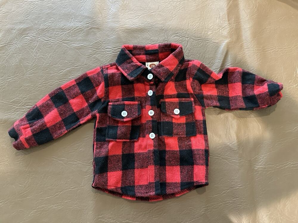 Baby B'Gosh Buffalo Plaid Long Sleeve Flannel Size 70